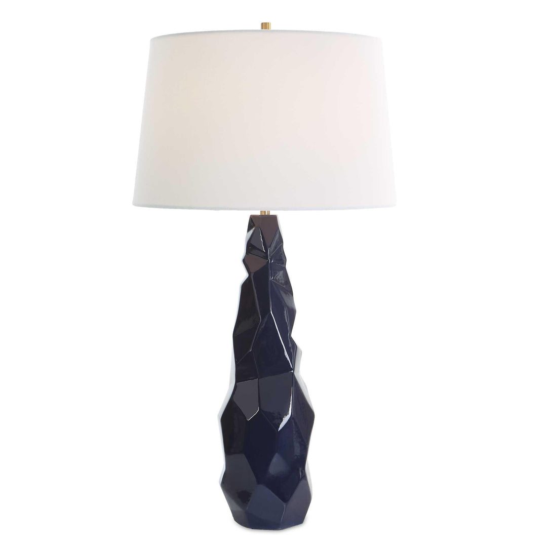 Kavos Geometric Blue Table Lamp - AmericanHomeFurniture