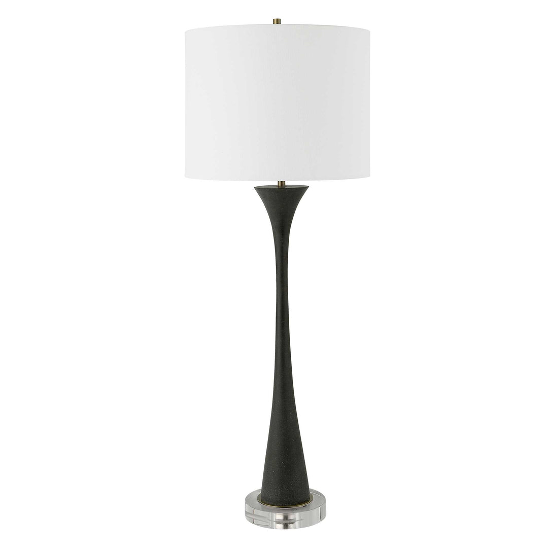 American Home Furniture Uttermost Fountain Black Stone Buffet Lamp