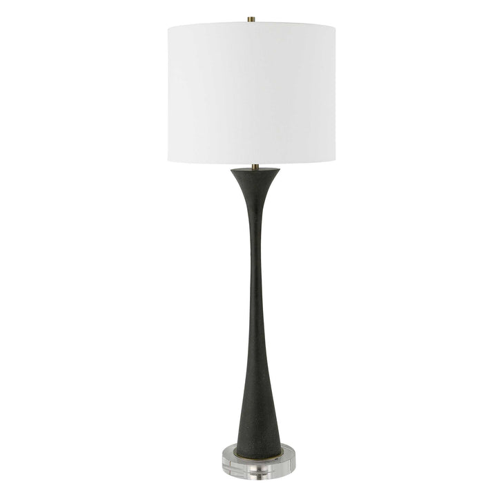 American Home Furniture Uttermost Fountain Black Stone Buffet Lamp