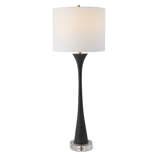 American Home Furniture Uttermost Fountain Black Stone Buffet Lamp