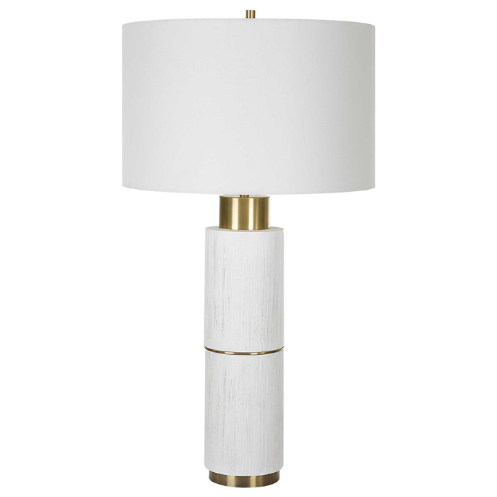 American Home Furniture Uttermost Ruse Whitewashed Table Lamp