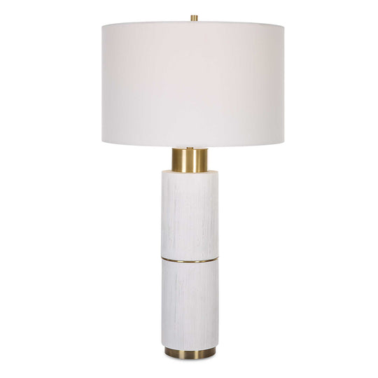 American Home Furniture Uttermost Ruse Whitewashed Table Lamp
