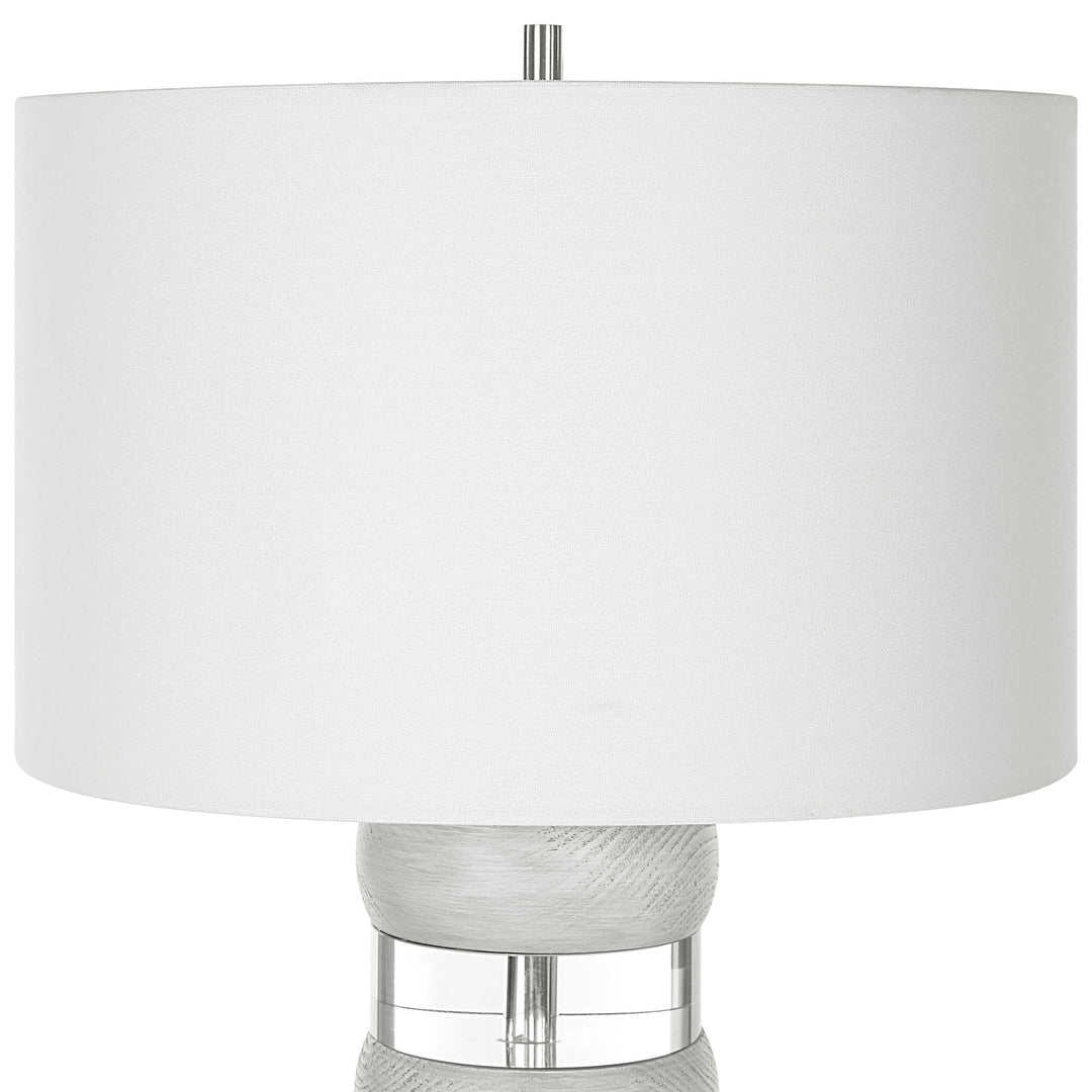 American Home Furniture Uttermost Band Together Crystal & Wood Table Lamp