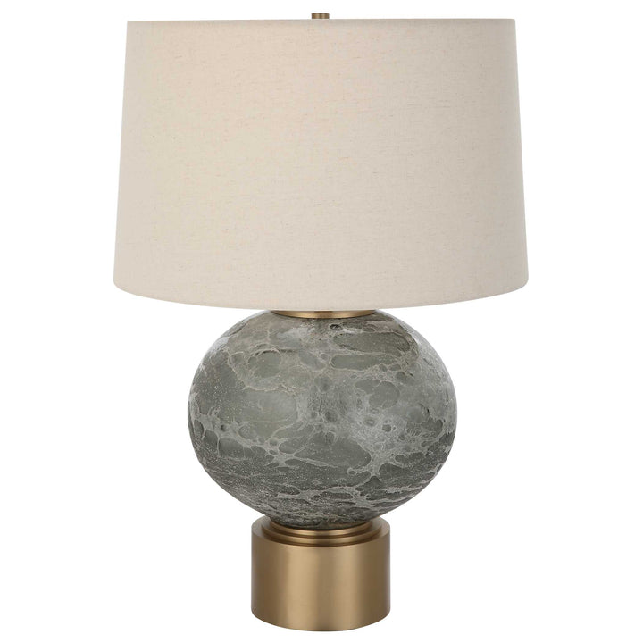 American Home Furniture Uttermost Lunia Gray Glass Table Lamp