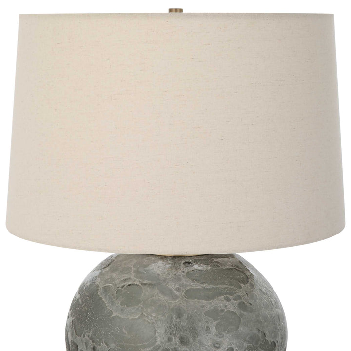 American Home Furniture Uttermost Lunia Gray Glass Table Lamp