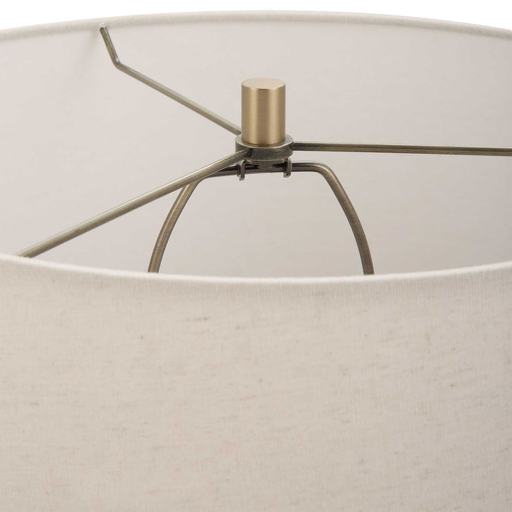 American Home Furniture Uttermost Lunia Gray Glass Table Lamp