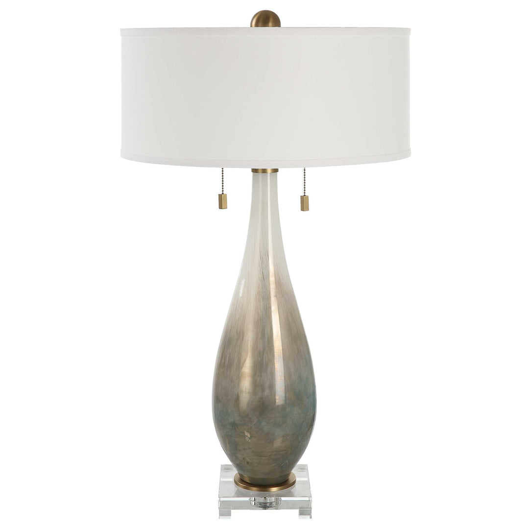 American Home Furniture Uttermost Cardoni Bronze Glass Table Lamp