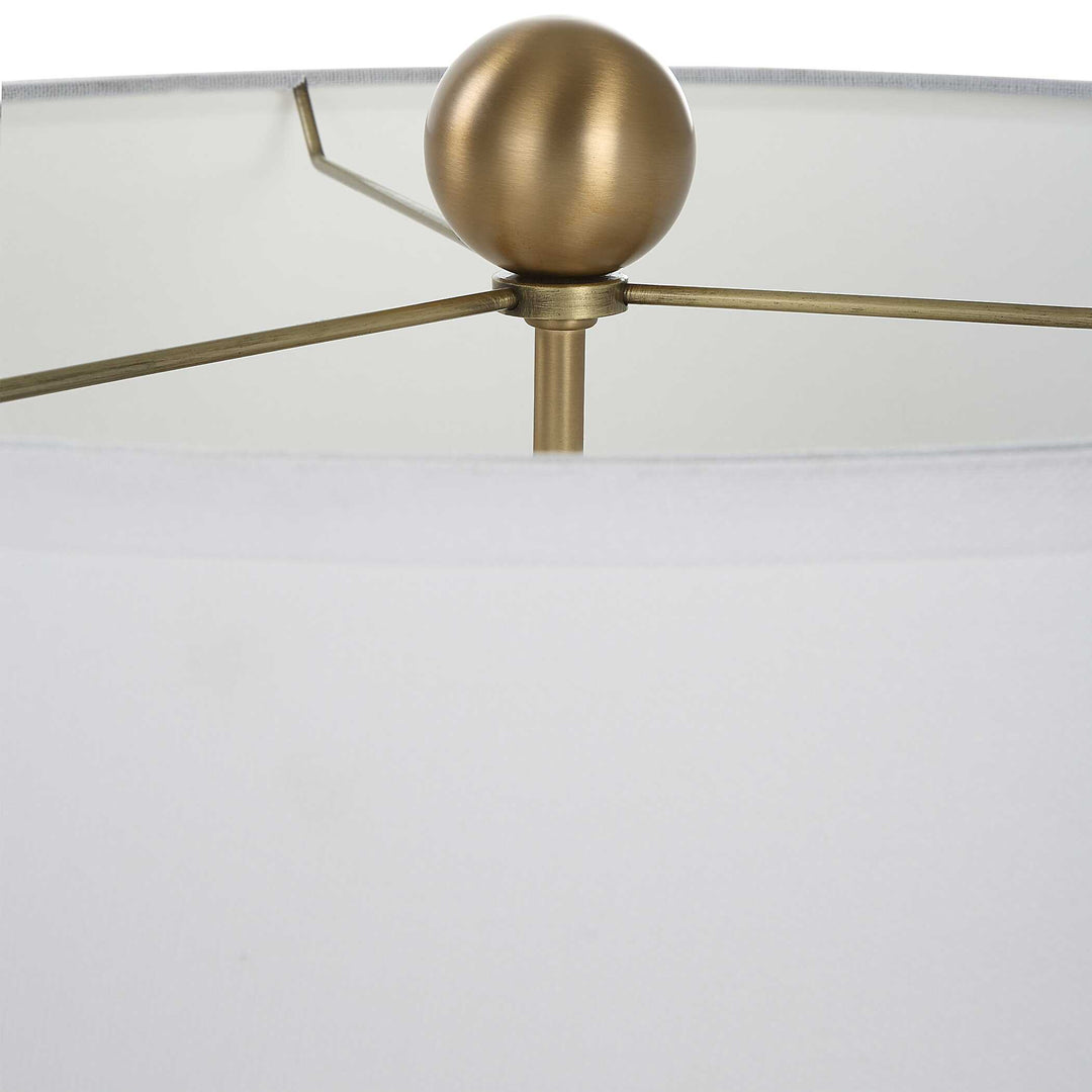 American Home Furniture Uttermost Cardoni Bronze Glass Table Lamp