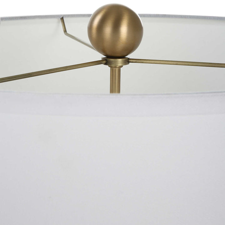 American Home Furniture Uttermost Cardoni Bronze Glass Table Lamp