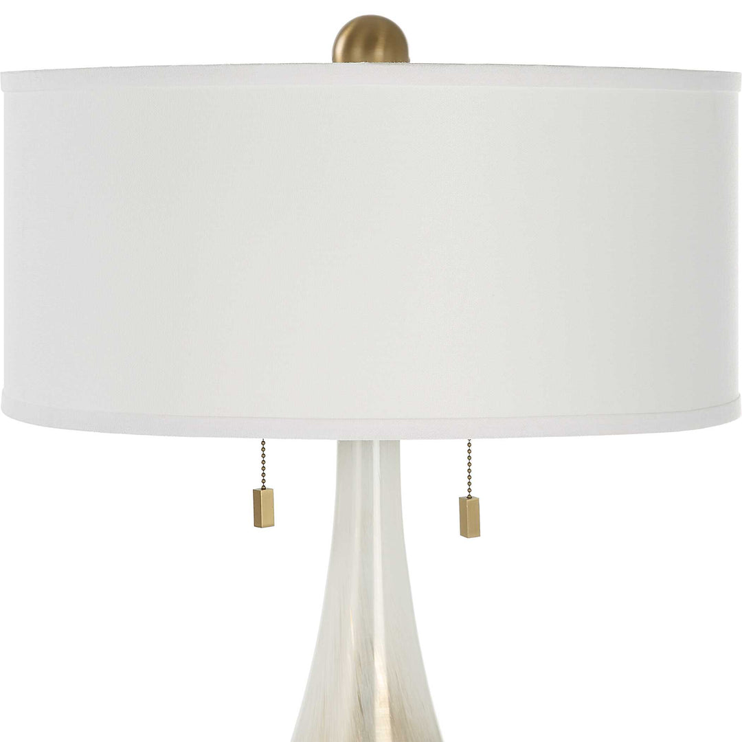 American Home Furniture Uttermost Cardoni Bronze Glass Table Lamp
