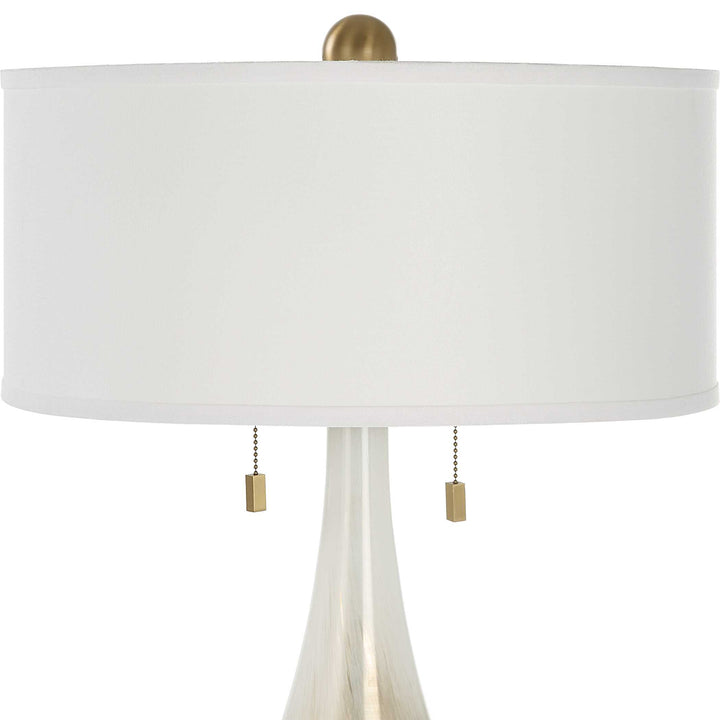American Home Furniture Uttermost Cardoni Bronze Glass Table Lamp