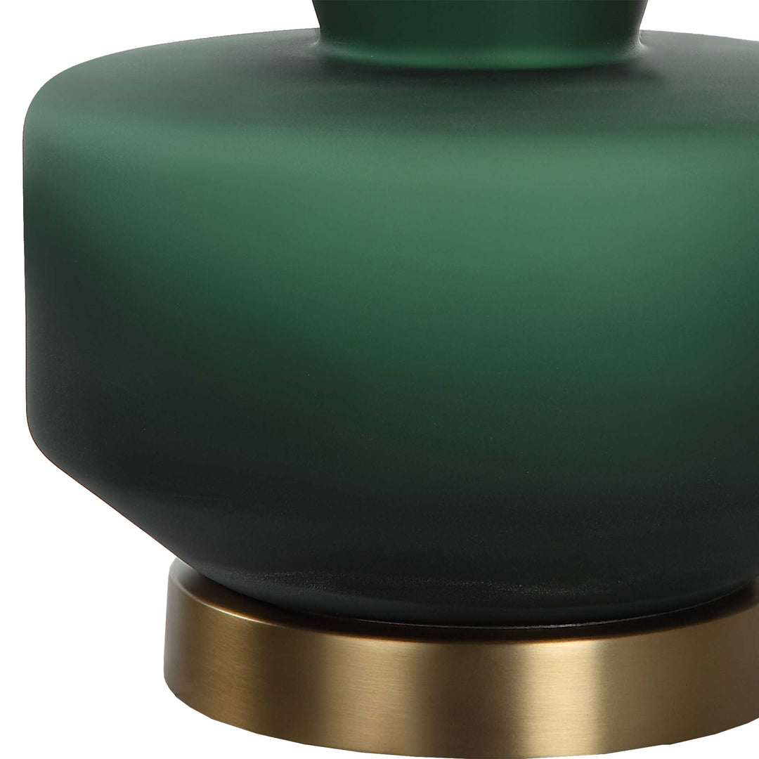 American Home Furniture Uttermost Trentino Dark Emerald Green Table Lamp