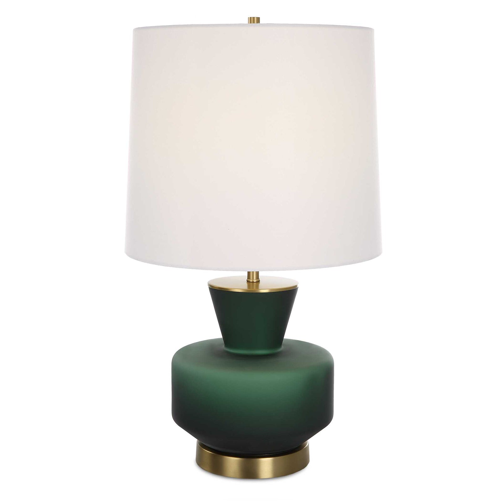American Home Furniture Uttermost Trentino Dark Emerald Green Table Lamp