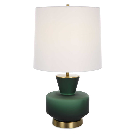 American Home Furniture Uttermost Trentino Dark Emerald Green Table Lamp