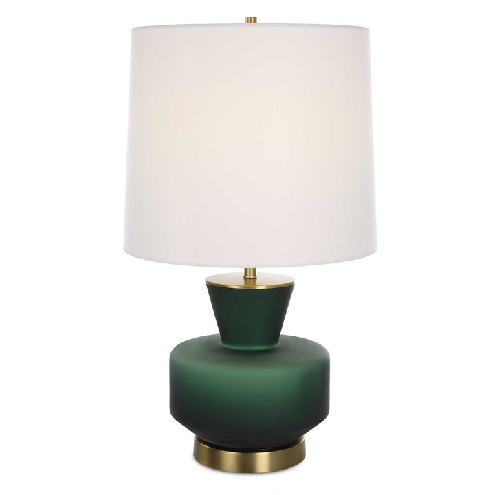 American Home Furniture Uttermost Trentino Dark Emerald Green Table Lamp