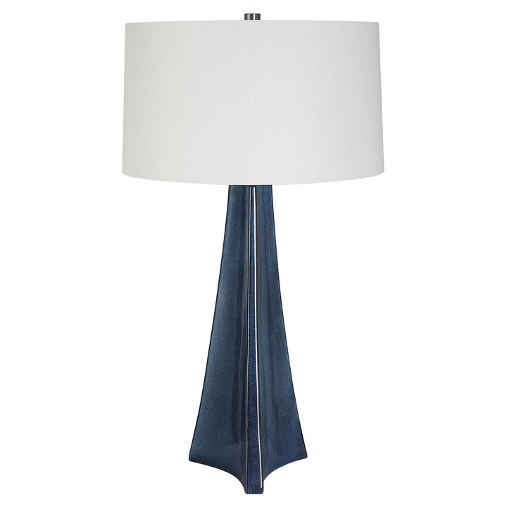 American Home Furniture Uttermost Teramo Scalloped Ceramic Table Lamp