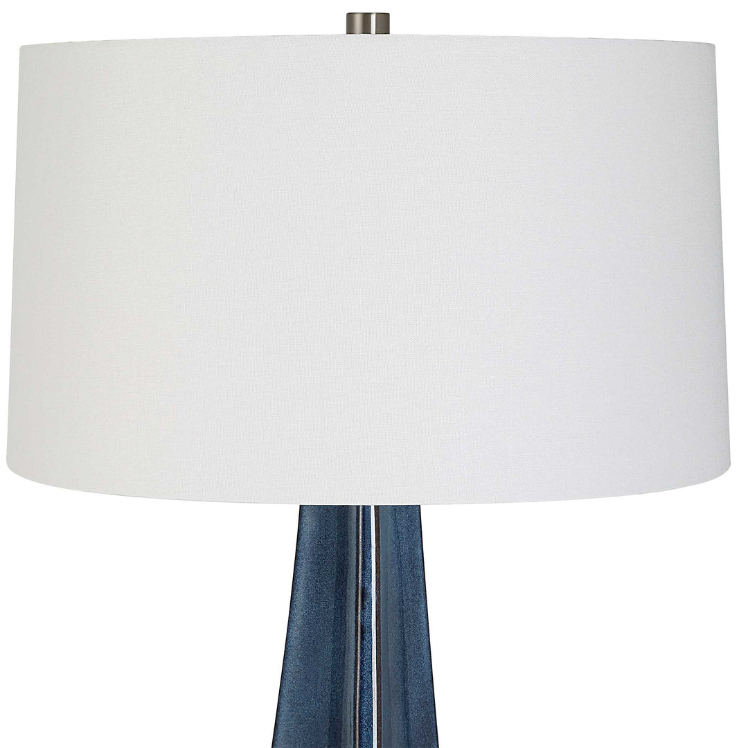 American Home Furniture Uttermost Teramo Scalloped Ceramic Table Lamp