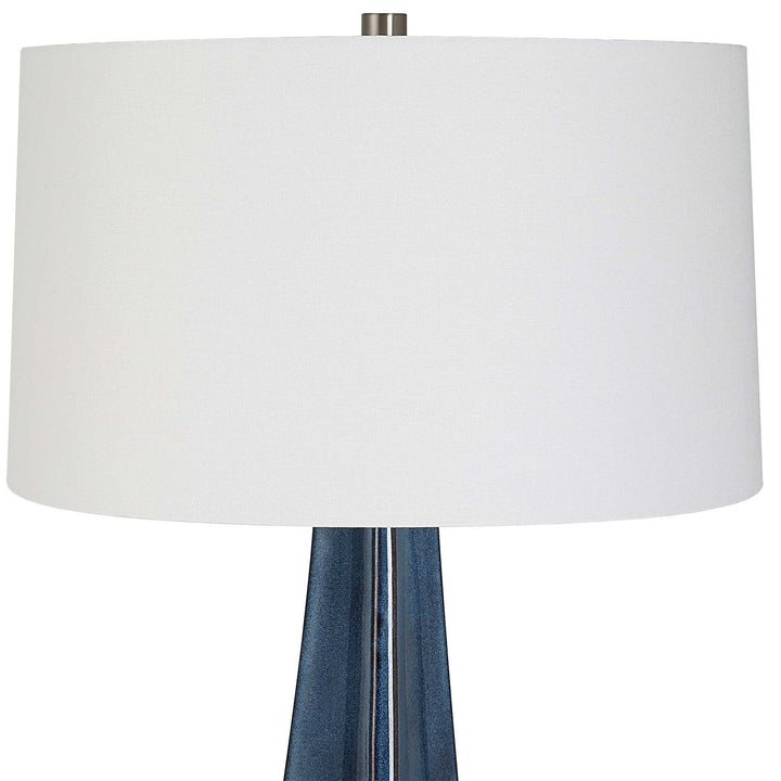 American Home Furniture Uttermost Teramo Scalloped Ceramic Table Lamp