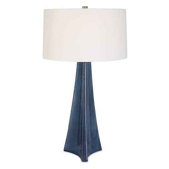 American Home Furniture Uttermost Teramo Scalloped Ceramic Table Lamp