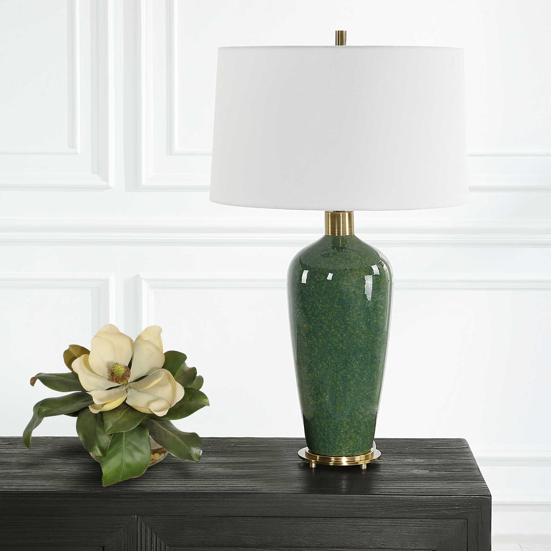 American Home Furniture Uttermost Verdell Green Table Lamp