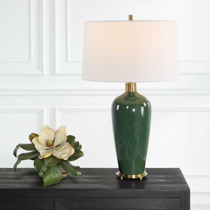 American Home Furniture Uttermost Verdell Green Table Lamp