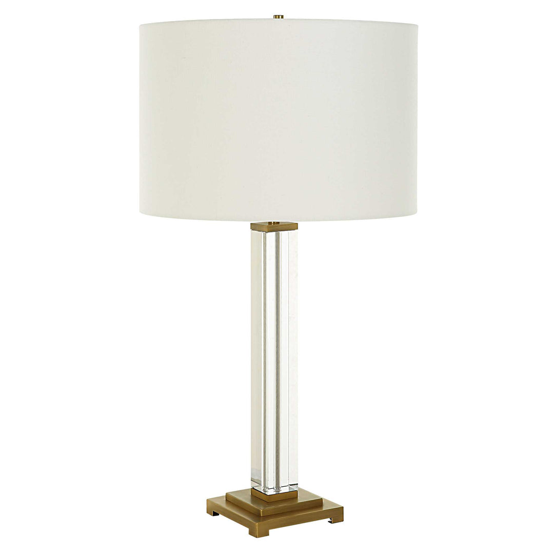 American Home Furniture Uttermost Crystal Column Table Lamp