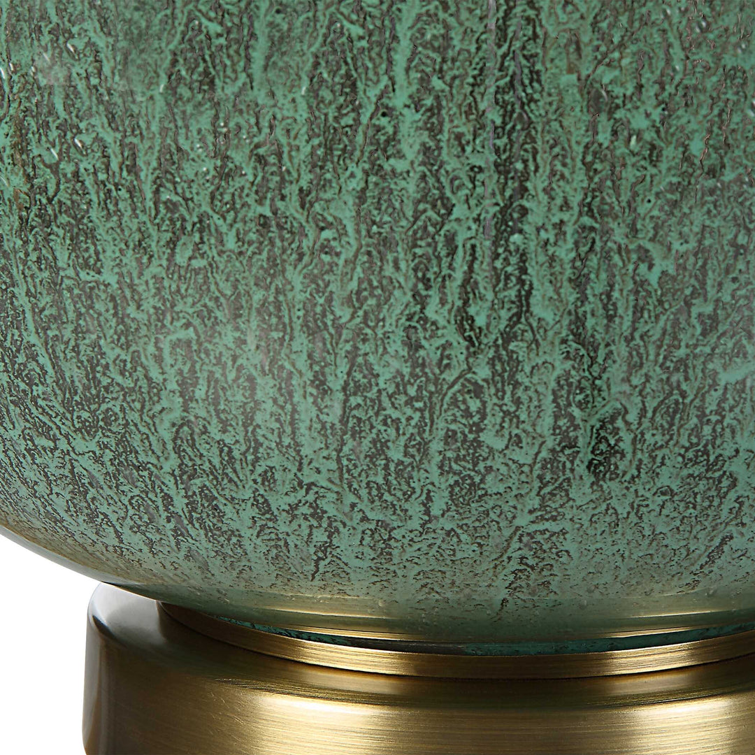 American Home Furniture Uttermost Nataly Aged Green Table Lamp