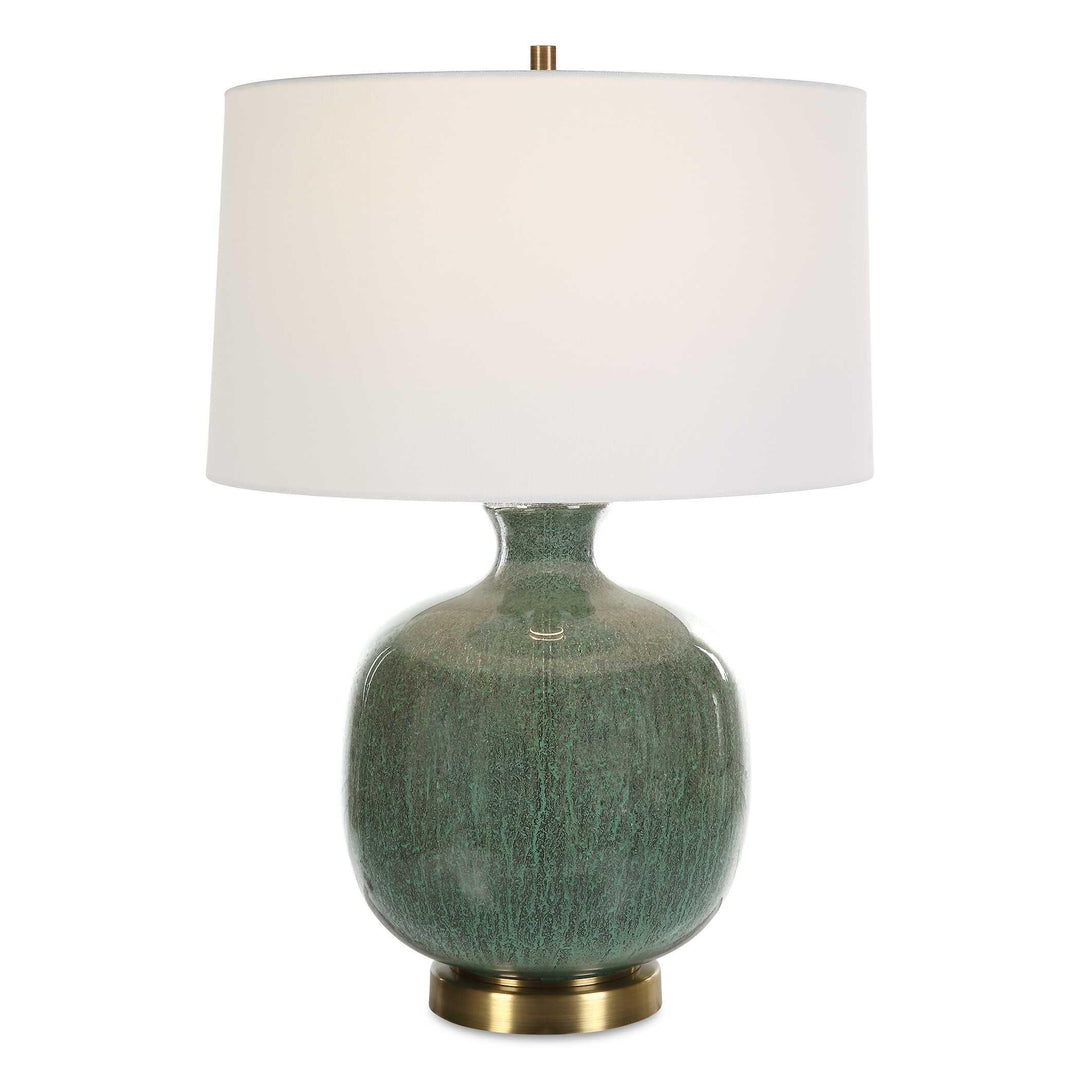 Nataly Aged Green Table Lamp - AmericanHomeFurniture