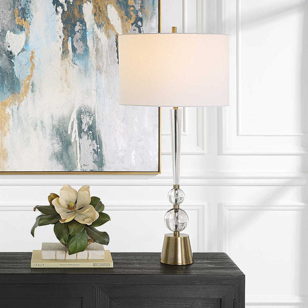 American Home Furniture Uttermost Annily Crystal Table Lamp