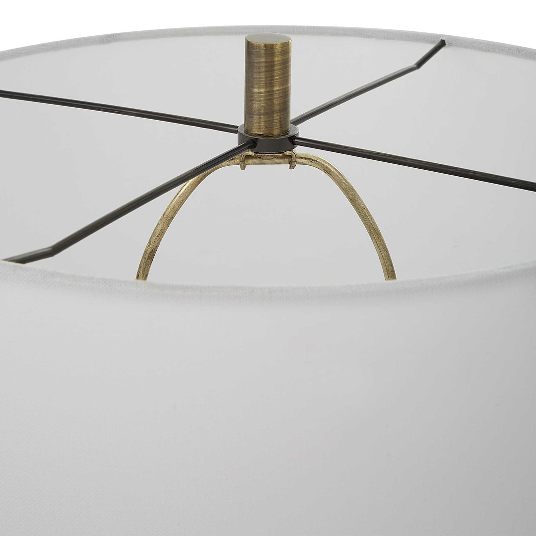 American Home Furniture Uttermost Annora Glossy White Table Lamp