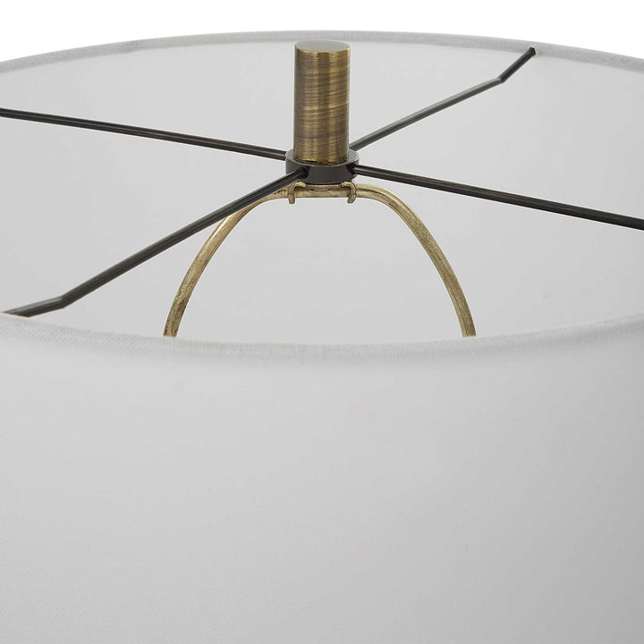 American Home Furniture Uttermost Annora Glossy White Table Lamp