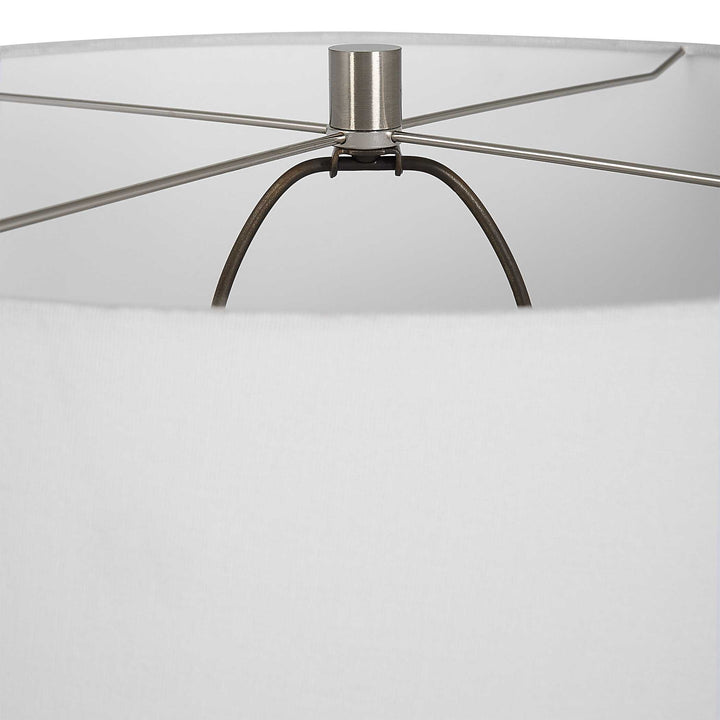 American Home Furniture Uttermost Reyna Chalk White Table Lamp
