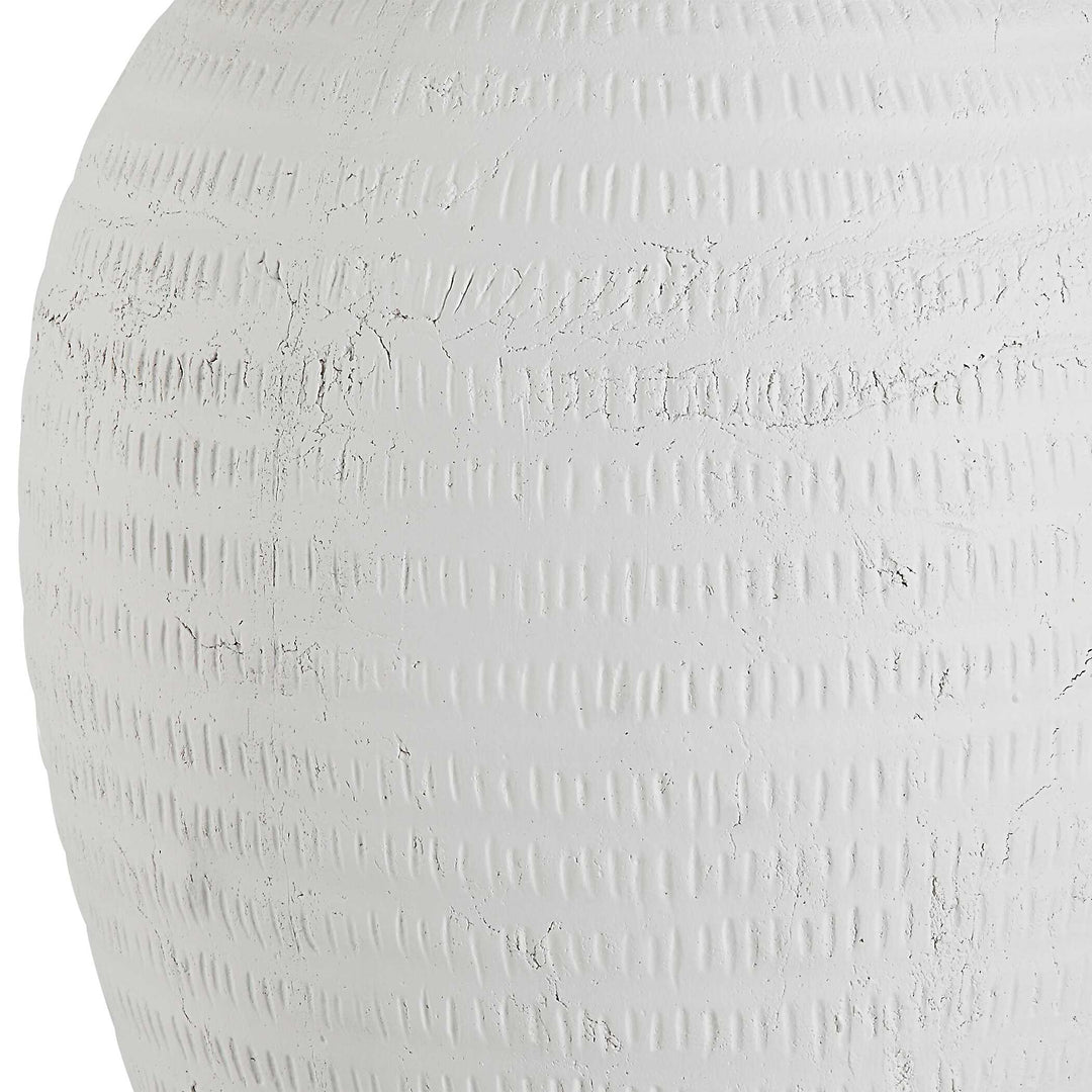 American Home Furniture Uttermost Reyna Chalk White Table Lamp