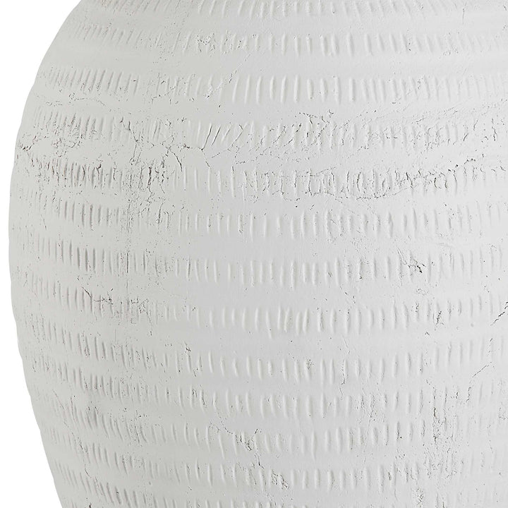 American Home Furniture Uttermost Reyna Chalk White Table Lamp