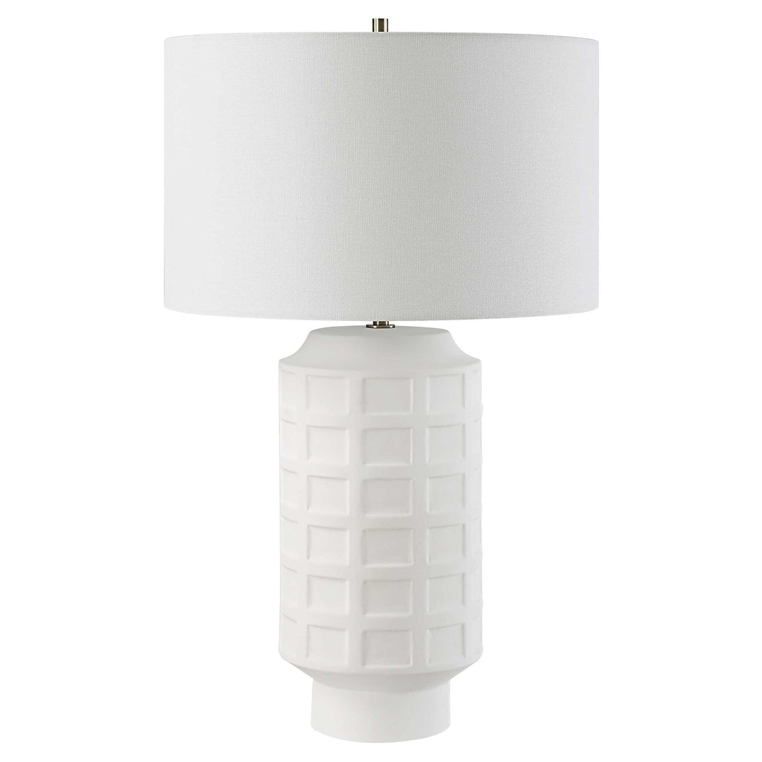 American Home Furniture Uttermost Window Pane White Table Lamp