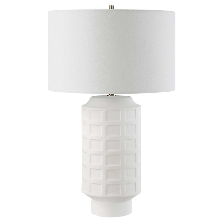 American Home Furniture Uttermost Window Pane White Table Lamp