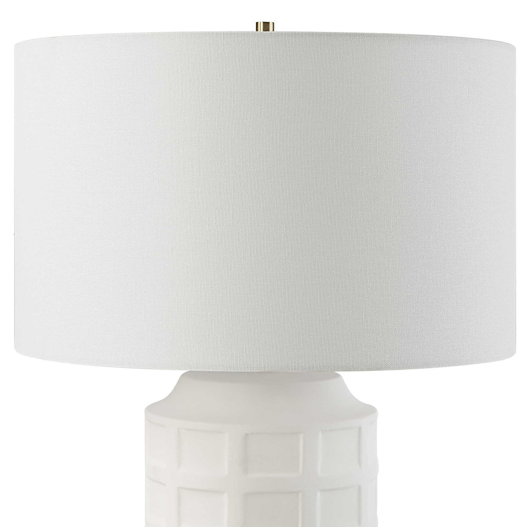 American Home Furniture Uttermost Window Pane White Table Lamp