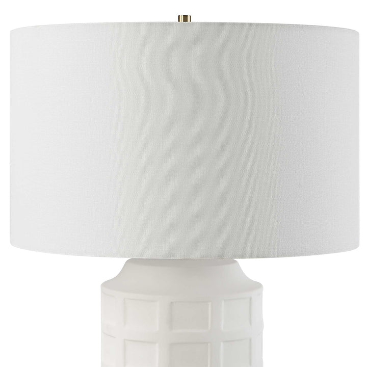 American Home Furniture Uttermost Window Pane White Table Lamp