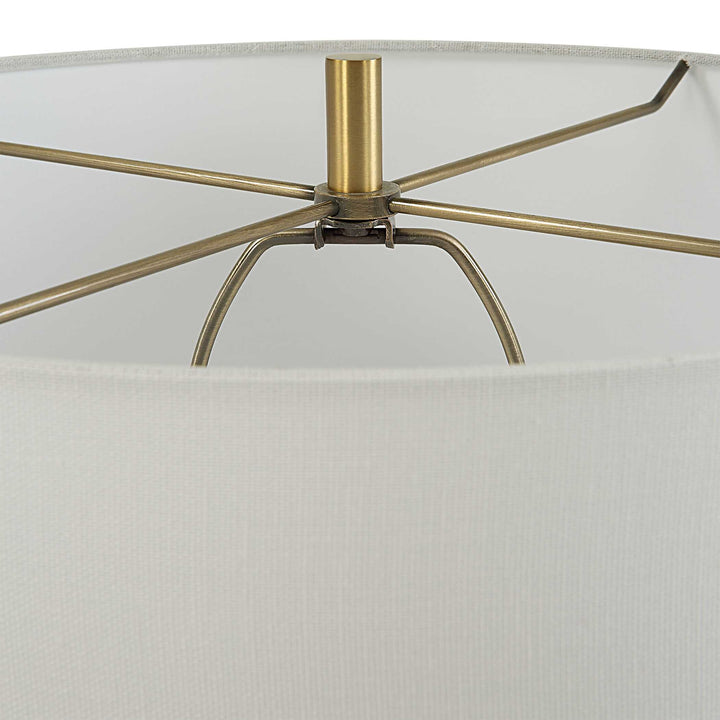 American Home Furniture Uttermost Window Pane White Table Lamp