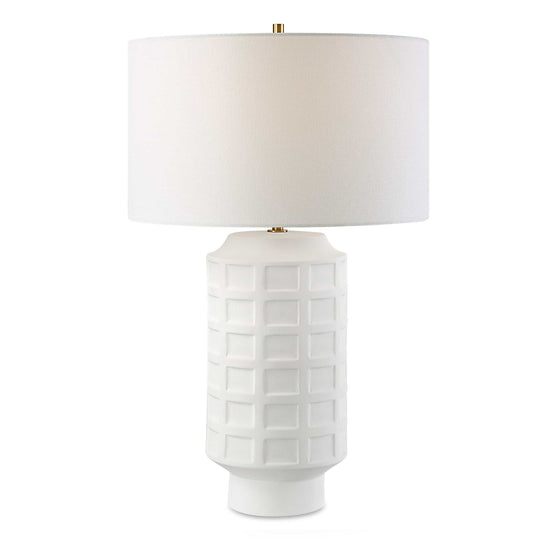 American Home Furniture Uttermost Window Pane White Table Lamp