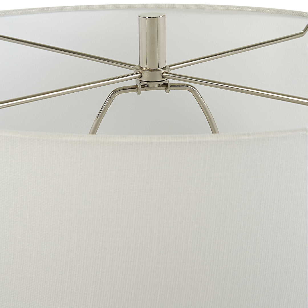 American Home Furniture Uttermost Twisted Swirl White Table Lamp