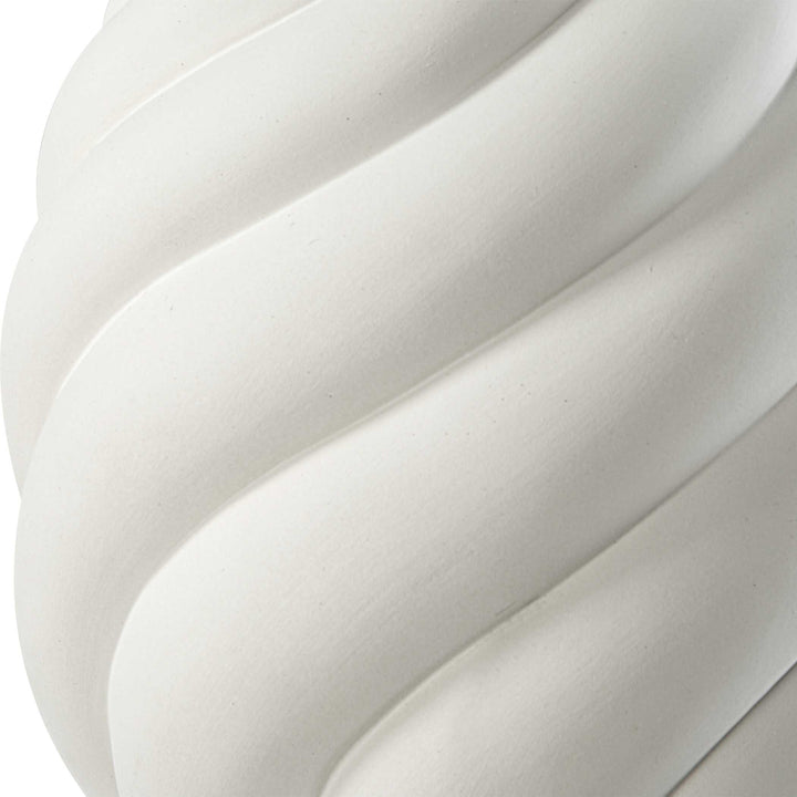 American Home Furniture Uttermost Twisted Swirl White Table Lamp