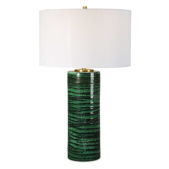 American Home Furniture Uttermost Galeno Emerald Green Table Lamp