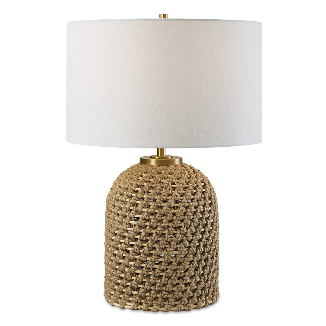 Kendari Rope & Rattan Table Lamp - AmericanHomeFurniture