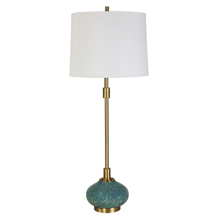 American Home Furniture Uttermost Kaimana Aged Blue Buffet Lamp
