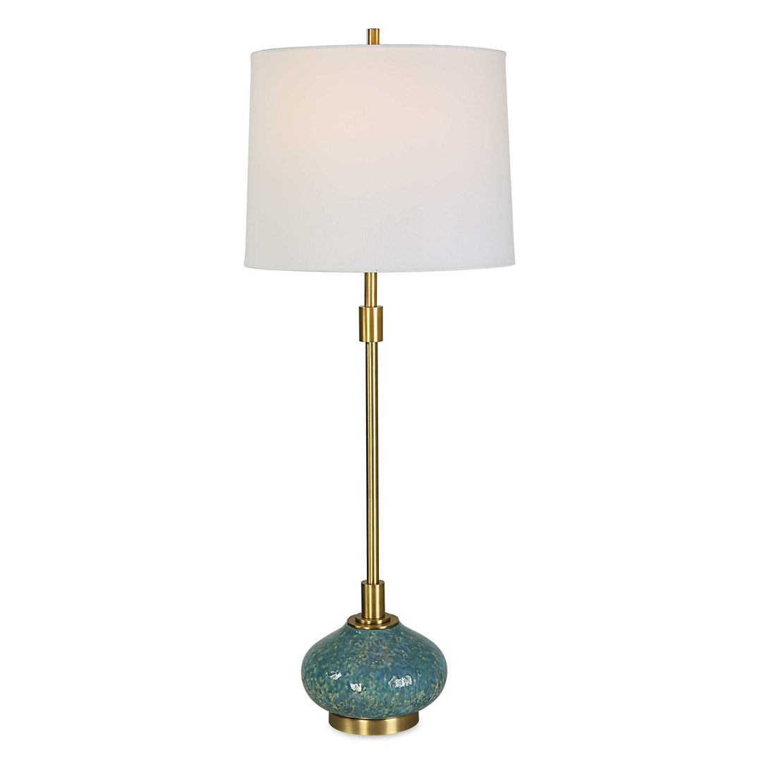 American Home Furniture Uttermost Kaimana Aged Blue Buffet Lamp
