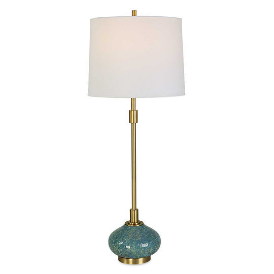 American Home Furniture Uttermost Kaimana Aged Blue Buffet Lamp