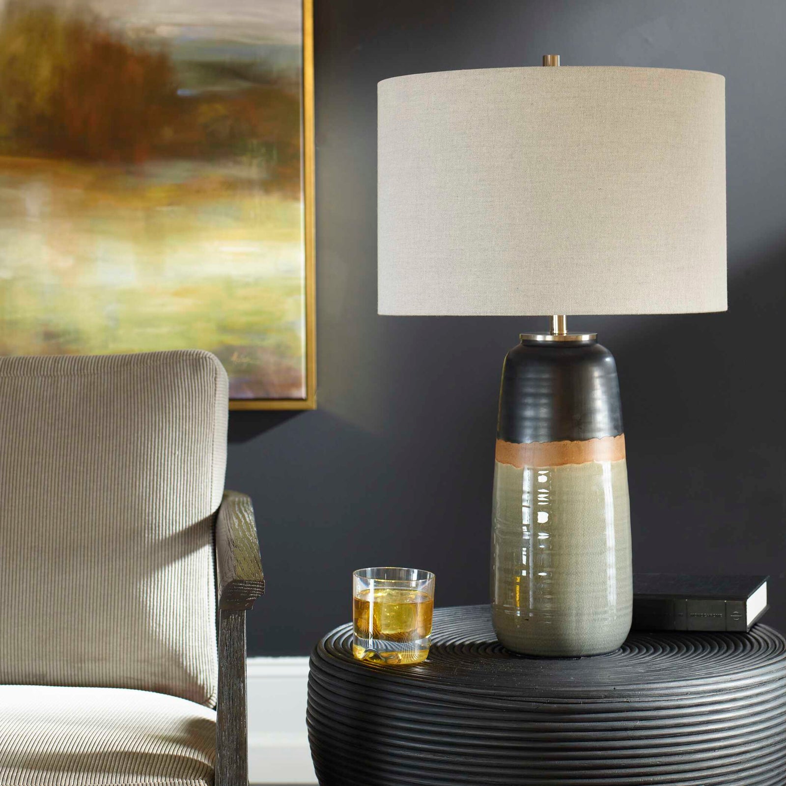 American Home Furniture Uttermost Coen Gray Table Lamp