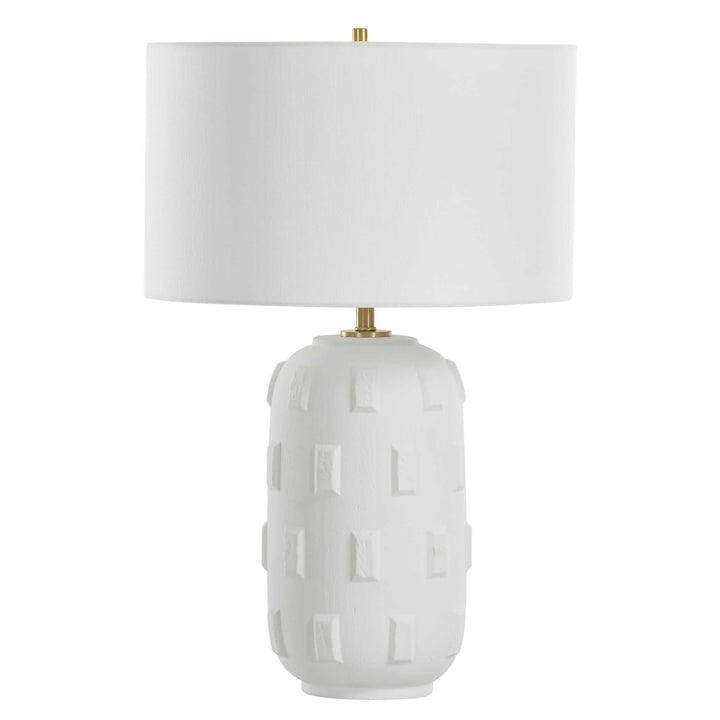 American Home Furniture Uttermost Emerie Textured White Table Lamp