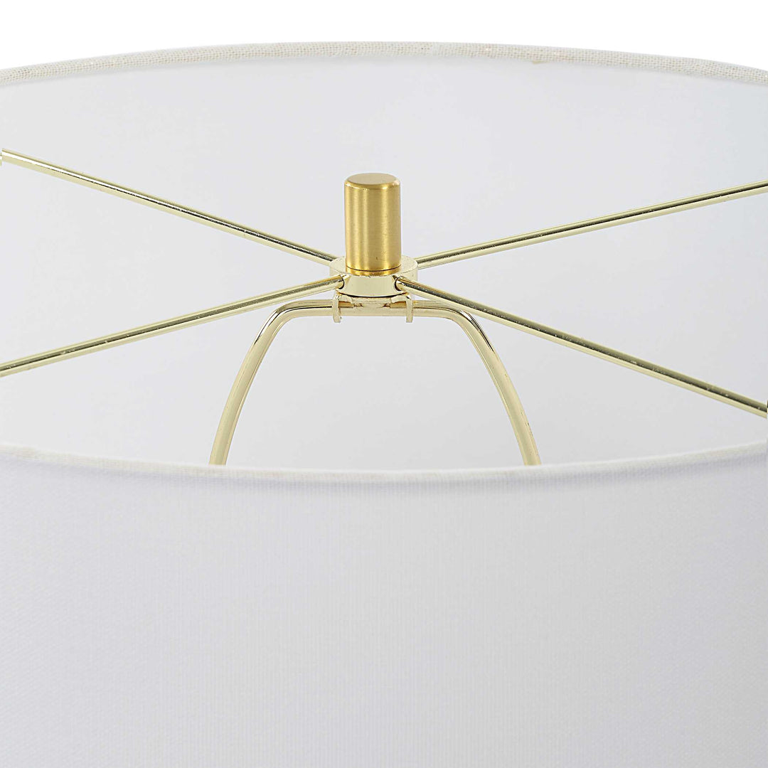 American Home Furniture Uttermost Emerie Textured White Table Lamp